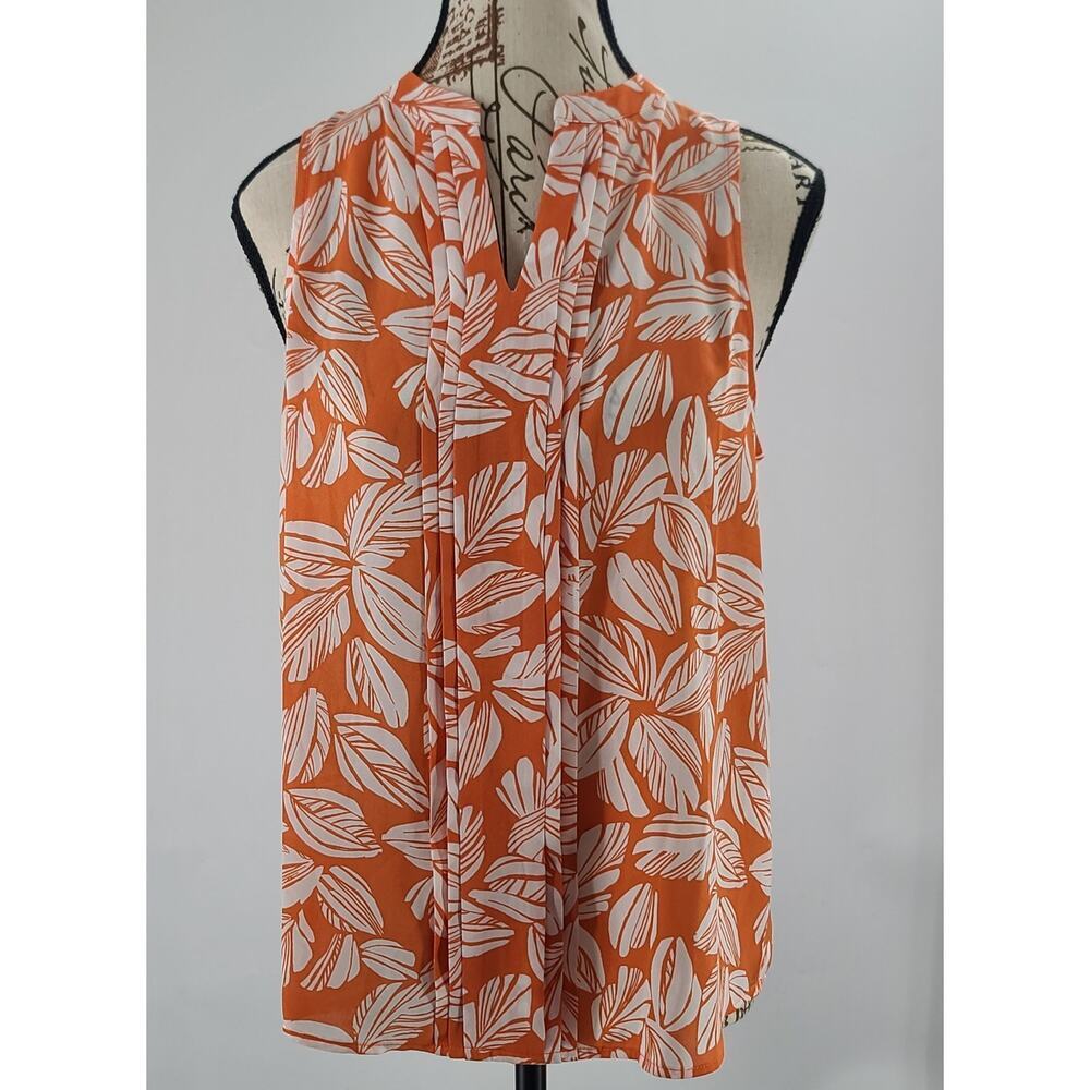 41 Hawthorn Stitch Fix tropical print orange tank size small Resort wear office - Picture 2 of 7